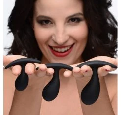 3 Petits Plugs Anaux Silicone Très Doux Dark Droplets