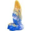 Big Monster Dildo Stimulant L 19.5 Ø 7.5 Cm Silicone Or Bleu