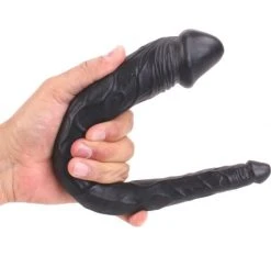 COX DOUBLE DILDO ASYMETRIQUE BLACK