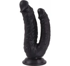 Cox Double Dildo Ventouse Noir 19 X 4.3 Cm