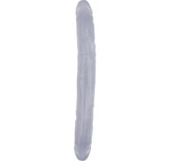 DOUBLE GODE HI-RUBBER CLEAR 31.5 X 3.5 Cm - Dildoshop