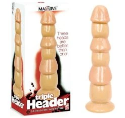 Massive Dildo Triple Header Ventouse 30.5 X 6.7 Cm