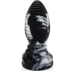 Plug Anal Stimulant Black & White L 17 Ø 7 Cm Silicone