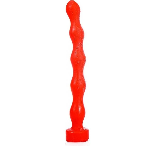 Gode Ondulé Taille Moyenne 31 X 3.6 Cm Rouge 1 Gode Ondulé Taille Moyenne 31 X 3.6 Cm Rouge